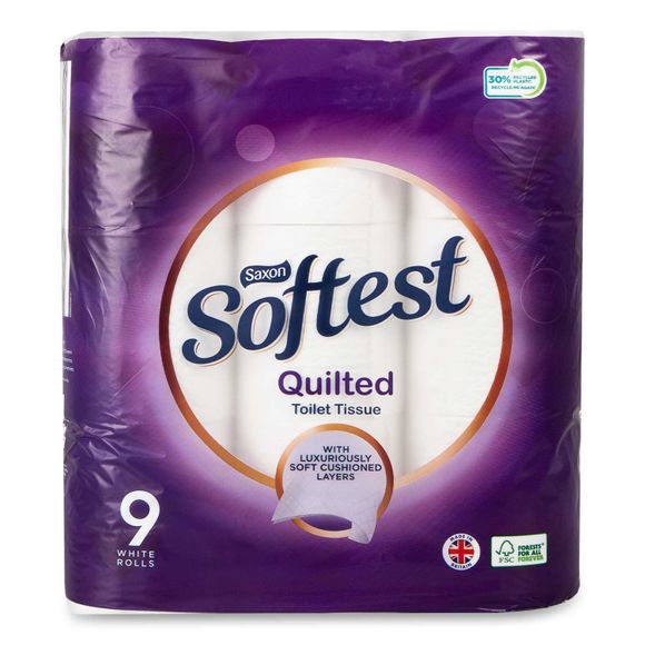 Saxon Softest Quilted Toilet Tissue 9 Rolls